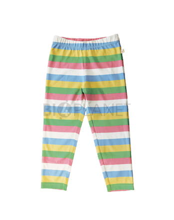 FRUGI Legíny biobavlna s barevnými proužky